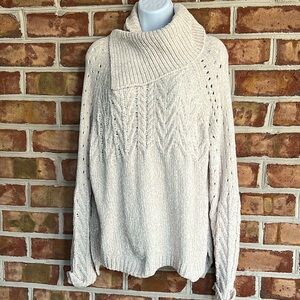NWT Sundance Cream Cowl Neck Chalet Sweater Small